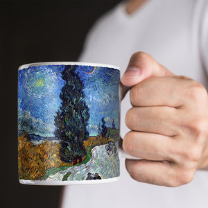 Van Gogh Country Road in Provence by Night 11oz Ceramic Coffee Mug