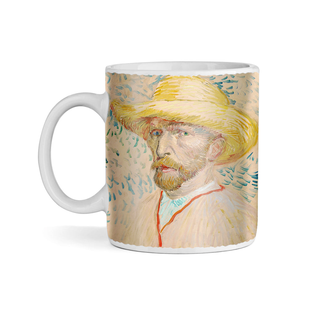 Van Gogh Self Portrait With Straw Hat 1887 11oz Ceramic Coffee Mug