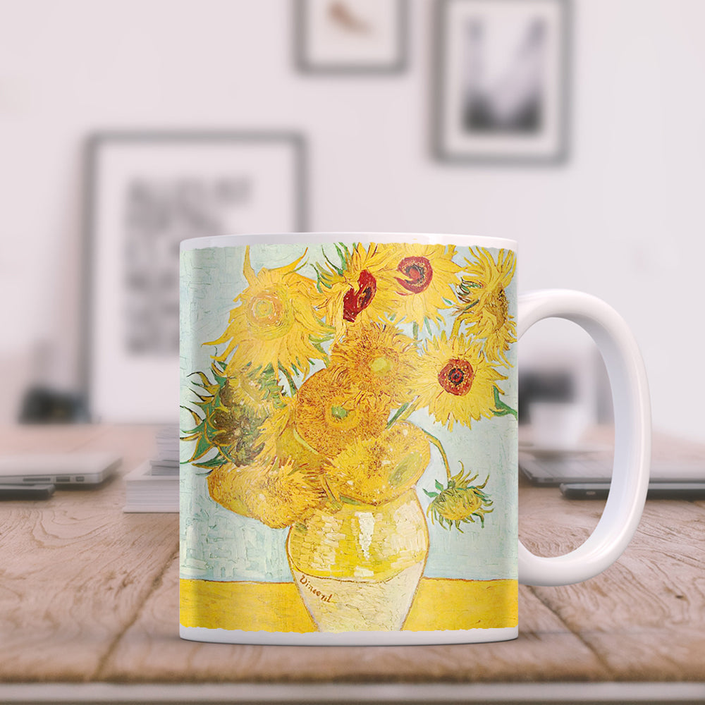Van Gogh Vase with Twelve SunFlowers 11oz Ceramic Coffee Mug