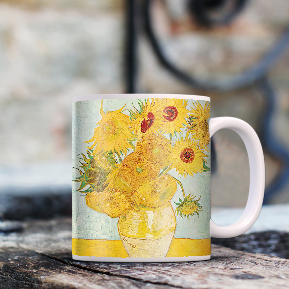 Van Gogh Vase with Twelve SunFlowers 11oz Ceramic Coffee Mug