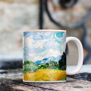 Van Gogh Wheat Field with Cypresse 11oz Ceramic Coffee Mug