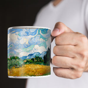 Van Gogh Wheat Field with Cypress 11oz Ceramic Coffee Mug