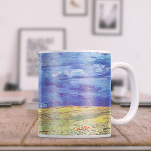 Van Gogh Wheatfield Under Clouded Sky 11oz Ceramic Coffee Mug