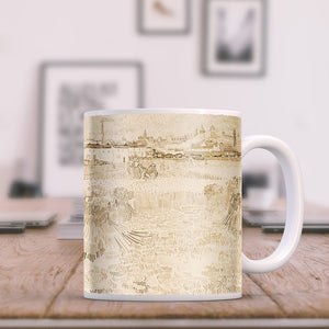 Van Gogh A view from the wheatfields 11oz Ceramic Coffee Mug