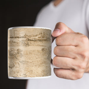 Van Gogh A view from the wheatfields 11oz Ceramic Coffee Mug