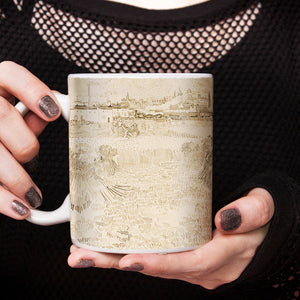 Van Gogh A view from the Wheat fields 11oz Ceramic Coffee Mug