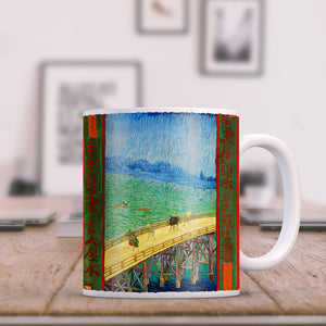 Van Gogh Bridge in the Rain after Hiroshige 1887 11oz Ceramic Coffee Mug