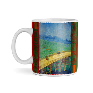 Van Gogh Bridge in the Rain after Hiroshige 1887 11oz Ceramic Coffee Mug