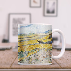 Van Gogh Enclosed Field with Ploughman 11oz Ceramic Coffee Mug