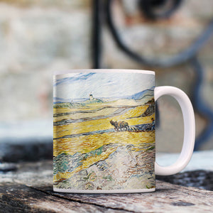 Van Gogh Enclosed Field with Ploughman 11oz Ceramic Coffee Mug