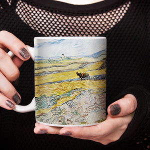 Van Gogh Enclosed Field with Ploughman 11oz Ceramic Coffee Mug