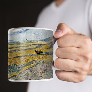 Van Gogh Enclosed Field with Ploughman 11oz Ceramic Coffee Mug