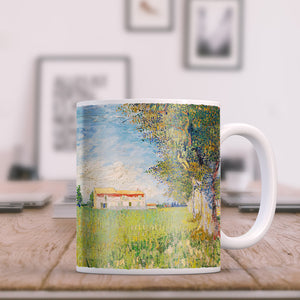 Van Gogh Farmhouse in a wheat field 11oz Ceramic Coffee Mug