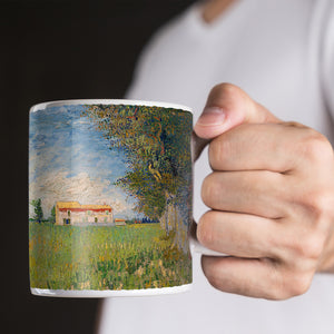 Van Gogh Farmhouse in a wheat field 11oz Ceramic Coffee Mug