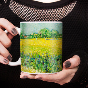 Van Gogh Field with flowers near Arles 11oz Ceramic Coffee Mug