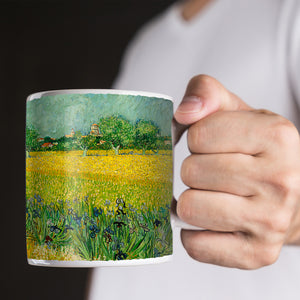 Van Gogh Field with flowers near Arles 11oz Ceramic Coffee Mug