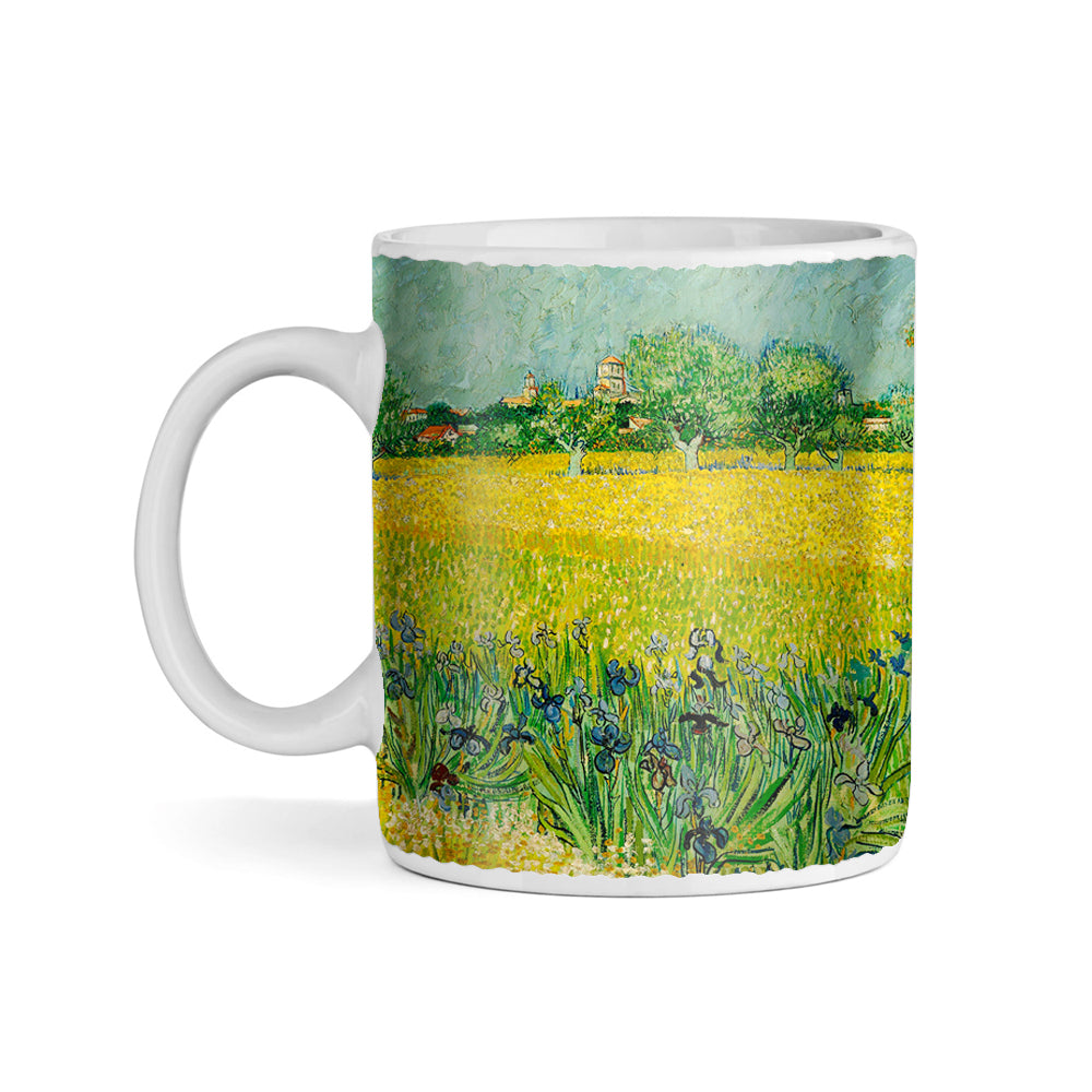 Van Gogh Field with flowers near Arles 11oz Ceramic Coffee Mug