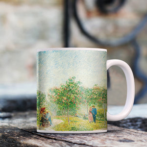 Van Gogh Garden in Montmarte with lovers 11oz Ceramic Coffee Mug