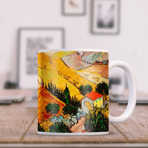 Van Gogh Landscape with House and Ploughman 11oz Ceramic Coffee Mug