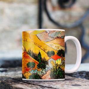 Van Gogh Landscape with House and Ploughman 11oz Ceramic Coffee Mug