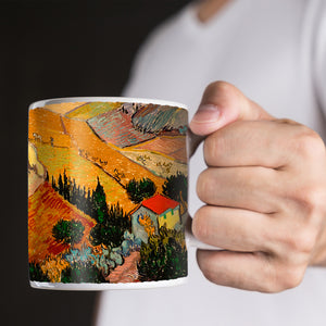 Van Gogh Landscape with House and Ploughman 11oz Ceramic Coffee Mug