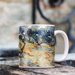 Van Gogh Olive Trees Bright Blue Sky 1889 11oz Ceramic Coffee Mug