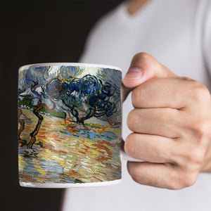 Van Gogh Olive Trees Bright Blue Sky 1889 11oz Ceramic Coffee Mug