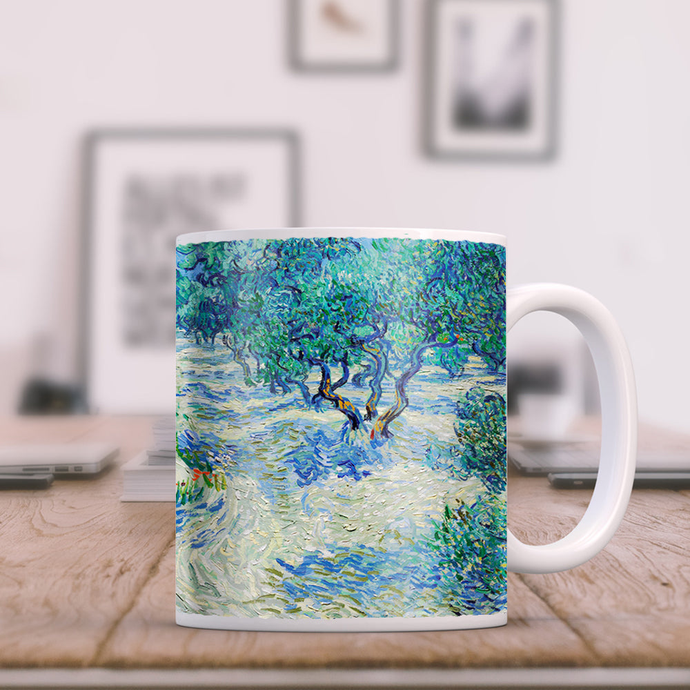 Van Gogh Olive Trees with the Alpilles in the Background 11oz Ceramic Coffee Mug