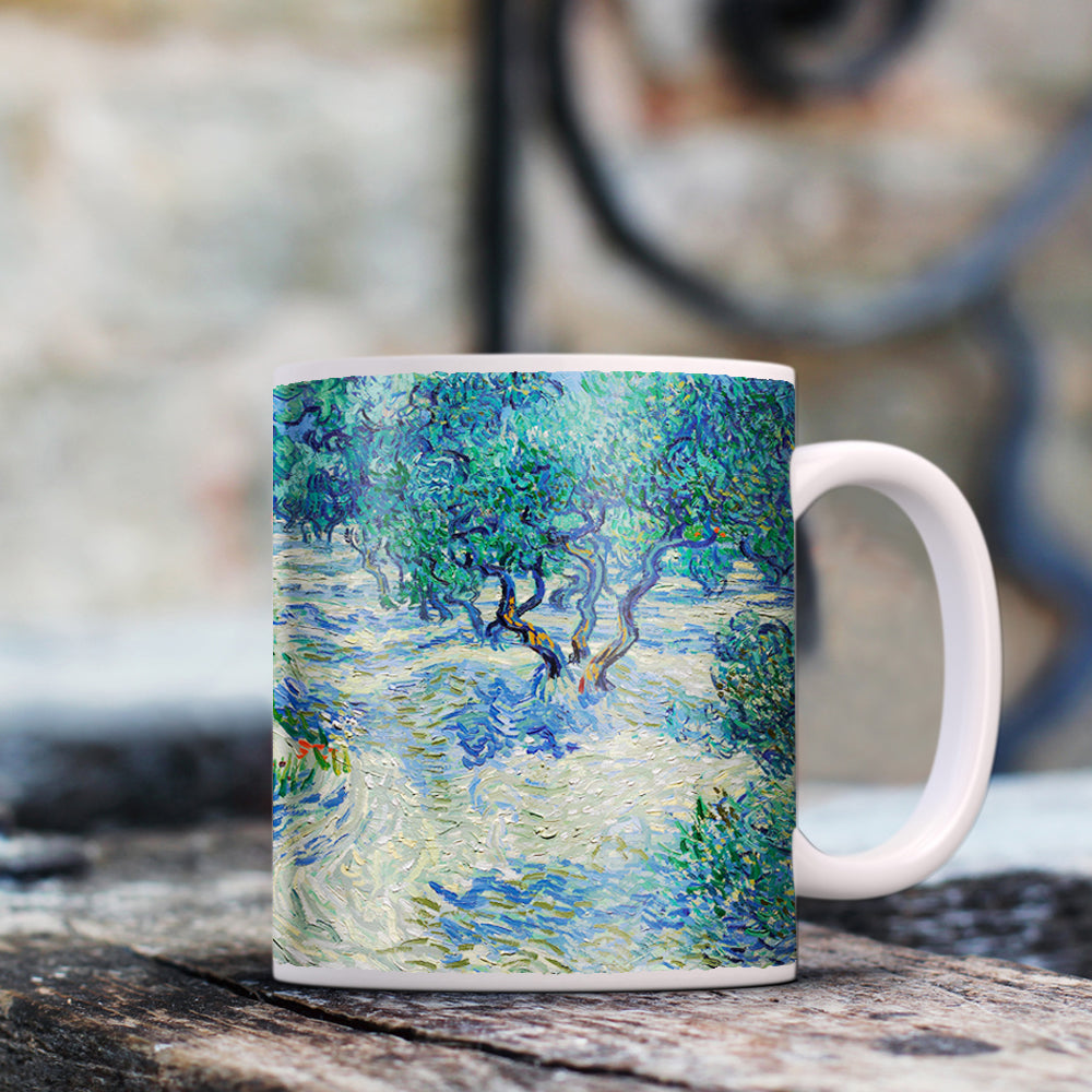 Van Gogh Olive Trees with the Alpilles in the Background 11oz Ceramic Coffee Mug
