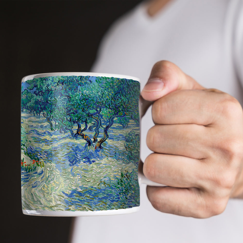 Van Gogh Olive Trees with the Alpilles in the Background 11oz Ceramic Coffee Mug