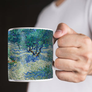Van Gogh Olive Trees with the Alpilles in the Background 11oz Ceramic Coffee Mug
