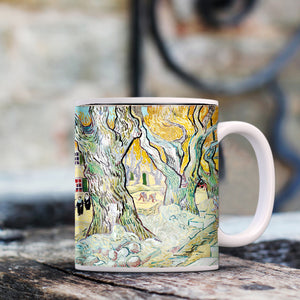 Van Gogh Road Works at Saint-Remy 1889 11oz Ceramic Coffee Mug