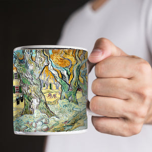 Van Gogh Road Works at Saint-Remy 1889 11oz Ceramic Coffee Mug
