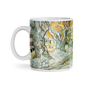 Van Gogh Road Works at Saint-Remy 1889 11oz Ceramic Coffee Mug