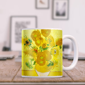 Van Gogh Still Life Vase with Fifteen Sunflowers 11oz Ceramic Coffee Mug