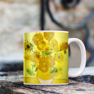 Van Gogh Still Life Vase with Fifteen Sunflowers 11oz Ceramic Coffee Mug
