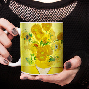 Van Gogh Still Life Vase with Fifteen Sunflowers 11oz Ceramic Coffee Mug
