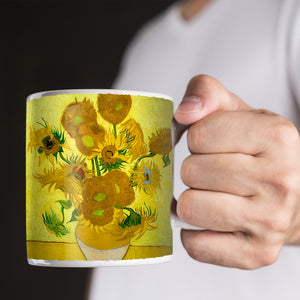 Van Gogh Still Life Vase with Fifteen Sunflowers 11oz Ceramic Coffee Mug