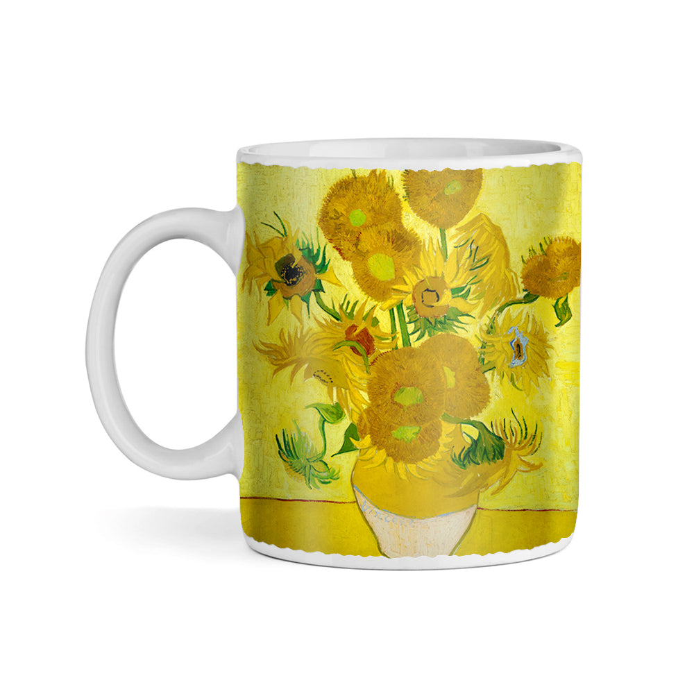 Van Gogh Still Life Vase with Fifteen Sunflowers 11oz Ceramic Coffee Mug