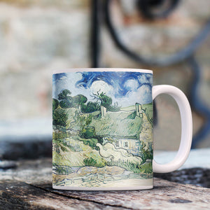 Van Gogh Thatched Cottages at Cordeville 11oz Ceramic Coffee Mug