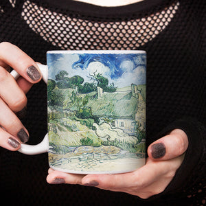 Van Gogh Thatched Cottages at Cordeville 11oz Ceramic Coffee Mug