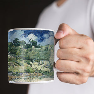 Van Gogh Thatched Cottages at Cordeville 11oz Ceramic Coffee Mug