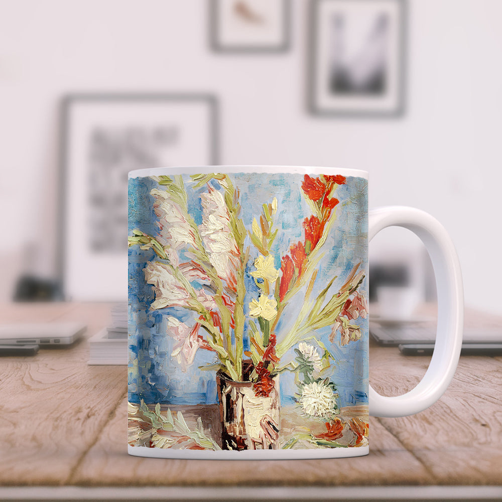 Van Gogh Vase with Gladioli and China Asters 11oz Ceramic Coffee Mug