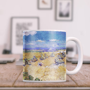 Van Gogh Wheat Fields with Reaper at Auvers 11oz Ceramic Coffee Mug