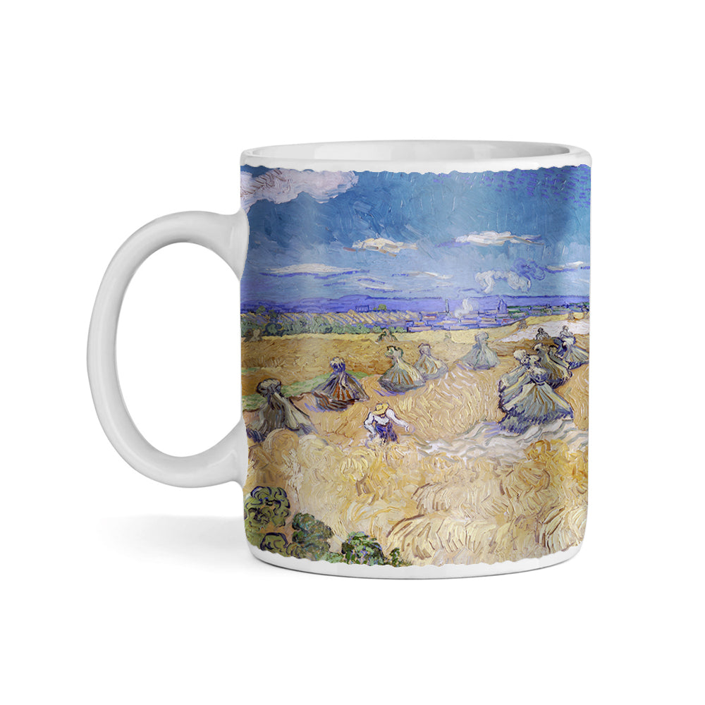 Van Gogh Wheat Fields with Reaper at Auvers 11oz Ceramic Coffee Mug