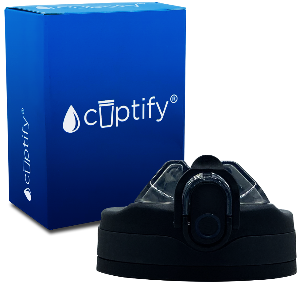 Black Flip Open Straw Lid for 32oz Tritan Water Bottles