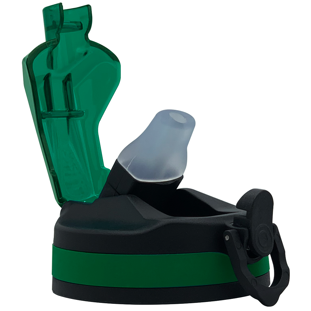 Green Flip Open Straw Lid for 32oz Tritan Water Bottles