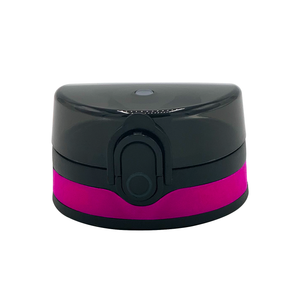 Black with Fuchsia Band Flip Top Lid for 32oz Tritan Water Bottles