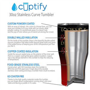 Looks Like a Beauty Drinks Like a Beast on 30oz Curve Tumbler