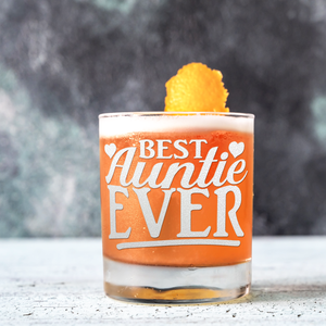 Best Auntie Ever Old Fashion Glass
